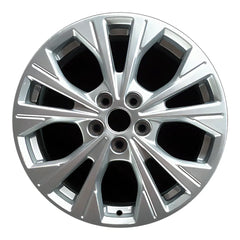 17-inch Ford Escape OEM wheel ALY10465U20. Silver rim front view.