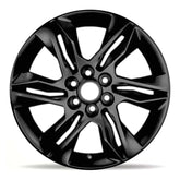 18-inch Chevy Blazer OEM wheel ALY14041U45. Black rim front view.