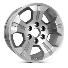 Angle view of the 18x8.5" Chevy Silverado wheel replacement 2014-2020 replica rim ALY05647U10N, 20937771