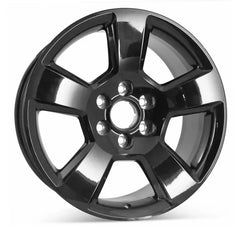 Angle view of the 20x9" Black Chevy Trucks wheel replacement 2014-2020 replica rim ALY05652U46N, 20937764