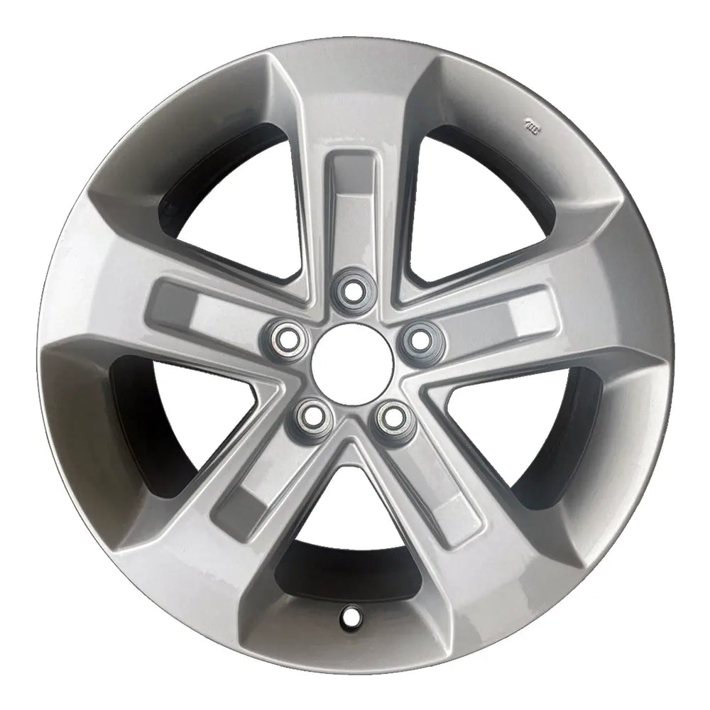 18-inch Honda Pilot OEM wheel ALY60314U35. Silver rim front view.