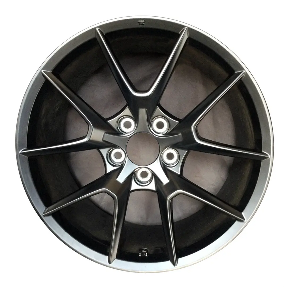 19-inch Honda Civic OEM wheel ALY60322U45. Black rim front view.