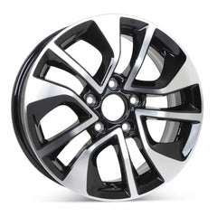 Angle view of a 16x6.5" Honda Civic wheel replacement 2013-2015 replica rim 42700TR3A91