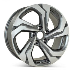 Angle view of a 17x7.5" Honda Accord wheel replacement 2018-2021 replica rim 42800TVAAB2, 42800TVAAA2