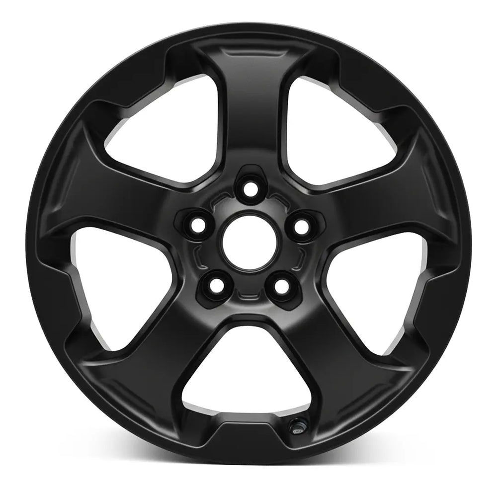 17-inch Subaru Forester OEM wheel ALY68891U45. Black rim front view.