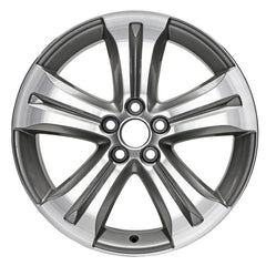 Front view of the 19x7.5" Toyota Highlander wheel replacement machined charcoal 2008-2013 replica rim ALY69536U10N, 426110E160