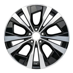 18-inch Volvo XC60 OEM wheel ALY70522U45. Black rim front view.