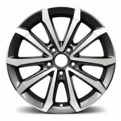 17-inch Acura Integra OEM wheel ALY71886U30. Charcoal rim front view.