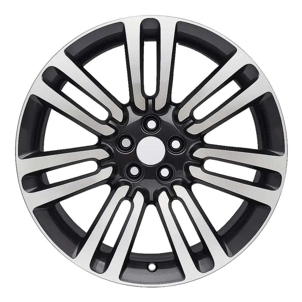 21-inch Land Rover Range Rover OEM wheel ALY72370U30. Charcoal rim front view.