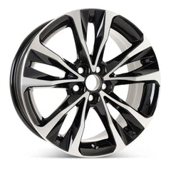 Angle view of the 17x7" Toyota Corolla wheel replacement 2017-2019 replica rim ALY75208U45N, 4261102N10, 4261102P80