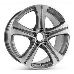 Angle view of the 18x8" Mercedes E350 wheel replacement 2020 replica rim ALY85536U15B