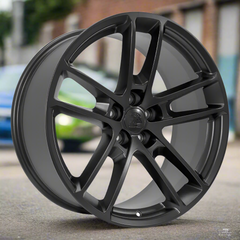 20-inch Black wheel replacement for Dodge Charger. DG23 replica rim 20x9