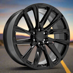 24-inch Black replacement wheel for Chevy Trucks CA90 replica rim 24x10