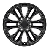 Front view of an 18x8.5 Black wheel replacement for Cadillac Escalade replica rim 9511407