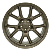 Front view of a 20x10 Bronze wheel replacement for Dodge Charger replica rim 9511069