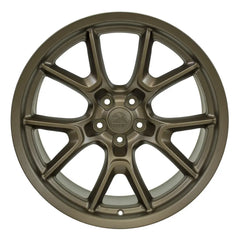 Front view of a 20x10 Bronze wheel replacement for Dodge Charger replica rim 9511069