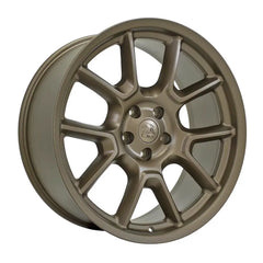 Angle view of a 22x9.5 Bronze wheel replacement for Jeep Grand Cherokee replica rim 9511075