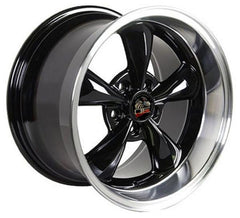 17" Black Machined wheel replacement for Ford Mustang 1994-2004. Replica Rim 8181831