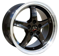 17" Black Machined wheel replacement for Ford Mustang 1994-2004. Replica Rim 8181899