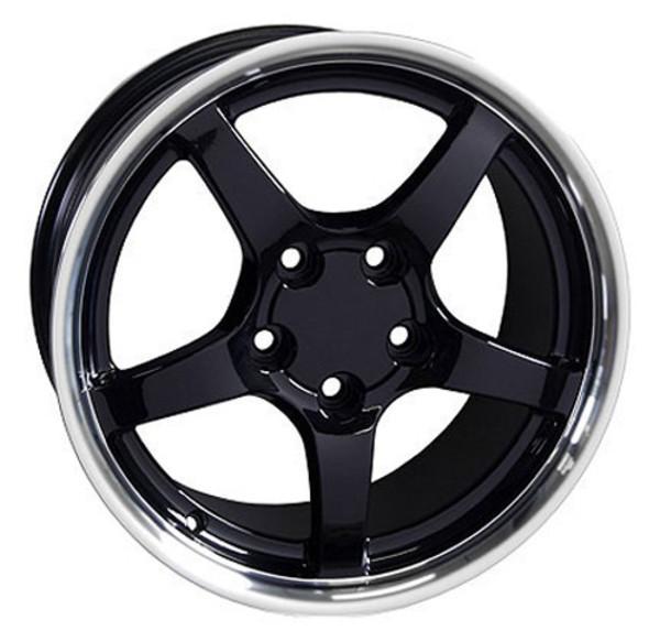 18" Black Machined wheel replacement for Pontiac Firebird 1993-2002. Replica Rim 9223704