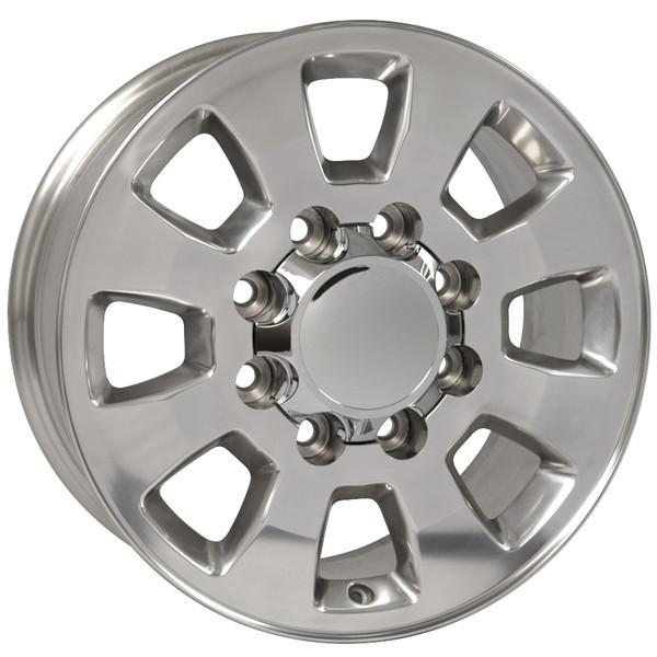 18" Polished wheel replacement for GMC Sierra 3500 2011-2017. Replica Rim 9504054