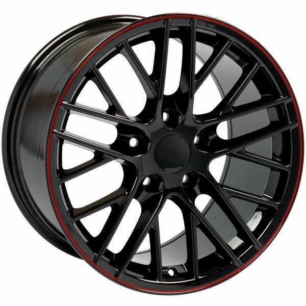 19" Black wheel replacement for Chevy Corvette 2005-2013. Replica Rim 9451357