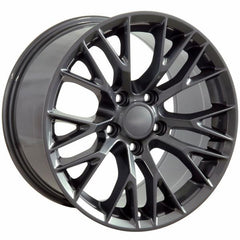 19" Gunmetal wheel replacement for Chevy Corvette 2005-2013. Replica Rim 9498434