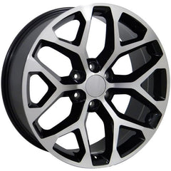 20" Black Machined wheel replacement for Chevy C2500 1988-2000. Replica Rim 9489808
