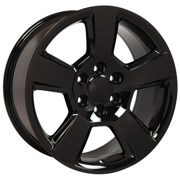 20" Black wheel replacement for Chevy Avalanche 2002-2013. Replica Rim 9507901