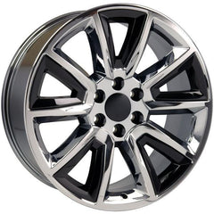 20" Chrome Black Inserts wheel replacement for Chevy Blazer 1992-1994. Replica Rim 9505984