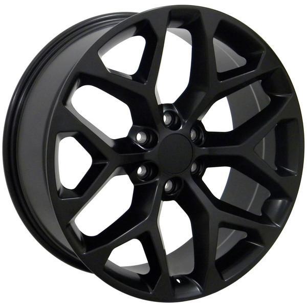 20" Matte Black wheel replacement for Chevy C2500 1988-2000. Replica Rim 9489806