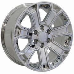 22" Chrome wheel replacement for Chevy C2500 1988-2000. Replica Rim 9506446