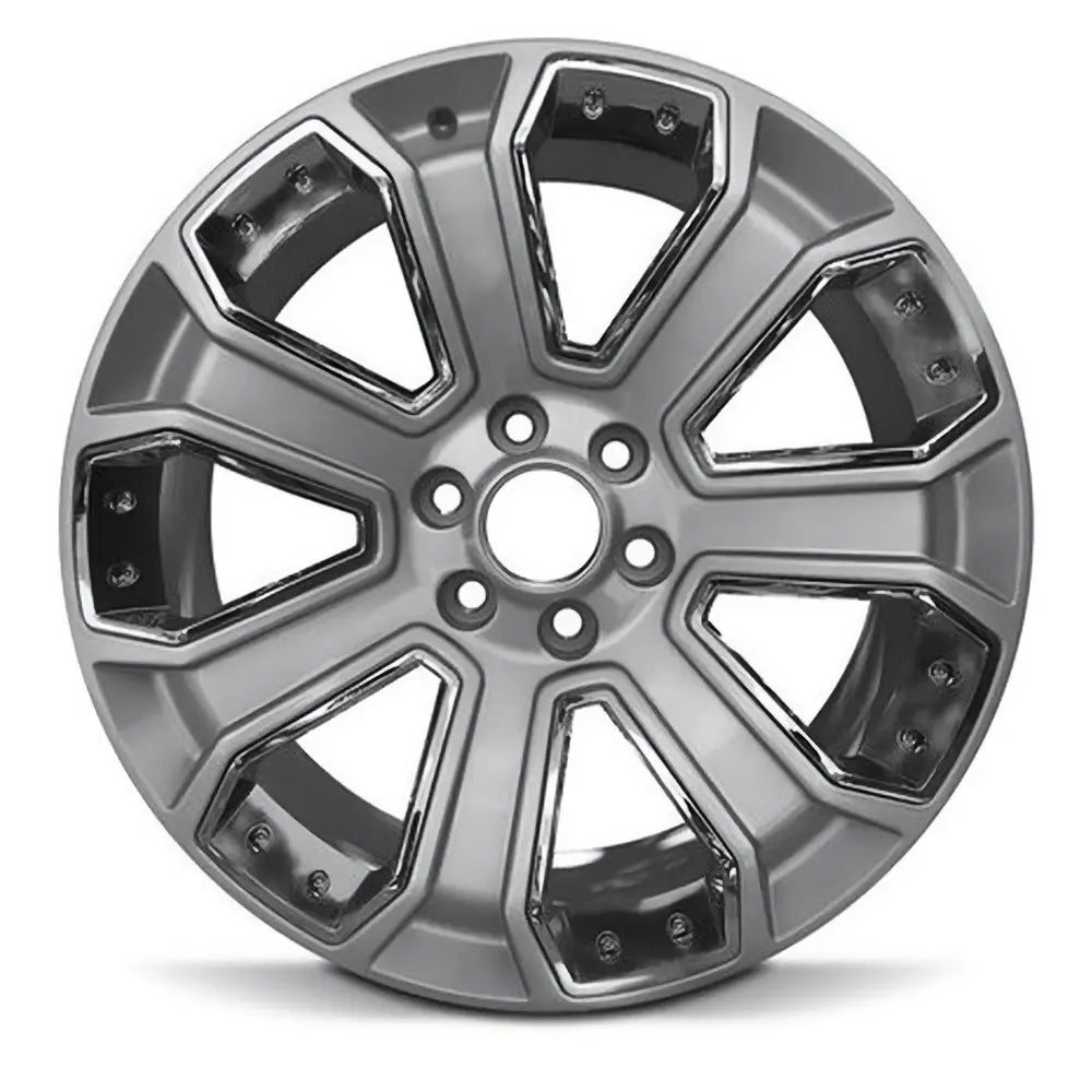 Front view of the 22x9" GM Trucks wheel replacement 2015-2020 replica rim ALY05660U78N, 19301190