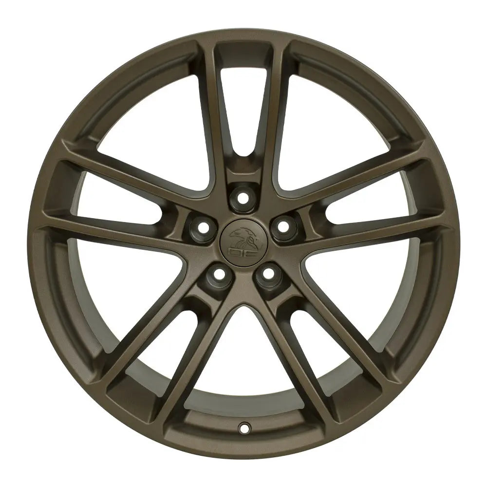 Front view of a 20x10 Bronze wheel replacement for Dodge Challenger replica rim 9511050