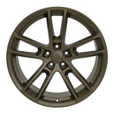 Front view of a 20x10 Bronze wheel replacement for Dodge Challenger replica rim 9511050