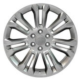 Front view of a 22x9 Hypersilver wheel replacement for GM Trucks replica rim 9510979