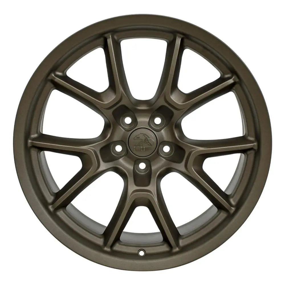 Front view of a 20x11 Bronze wheel replacement for Dodge Charger replica rim 9511072