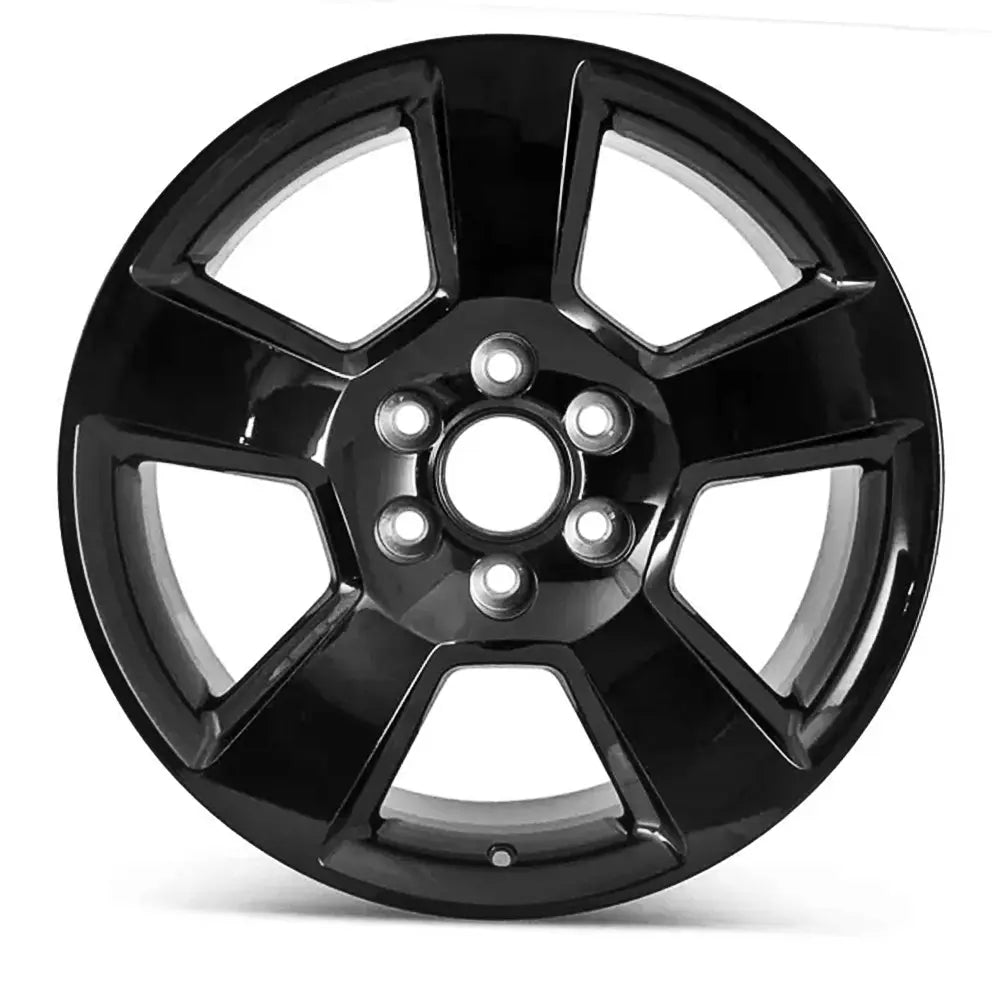 Front view of the 20x9" Black Chevy Trucks wheel replacement 2014-2020 replica rim ALY05652U46N, 20937764