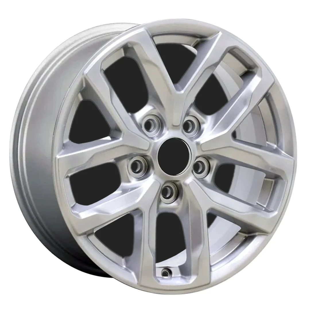 side view of a 17x7.5 inch Jeep Wrangler rim ALY95329U20 Silver OEM wheels for sale 04755591AA