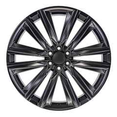 Front view of a 26x10 Black wheel replacement for Cadillac Escalade replica rim 9511083