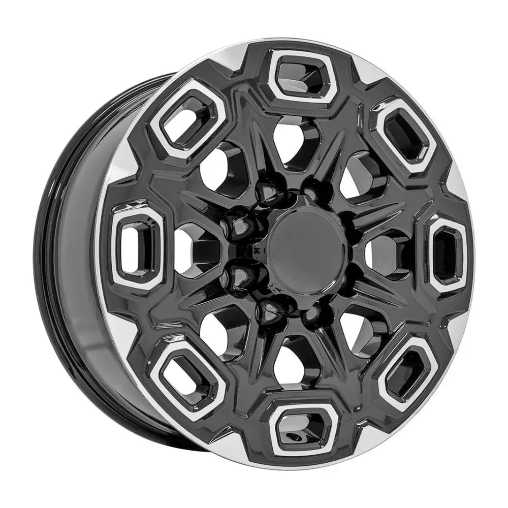 Angle view of a 20x8.5  wheel replacement for Chevy Silverado 2500 3500 replica rim 9511096