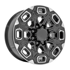 Angle view of a 20x8.5  wheel replacement for Chevy Silverado 2500 3500 replica rim 9511096