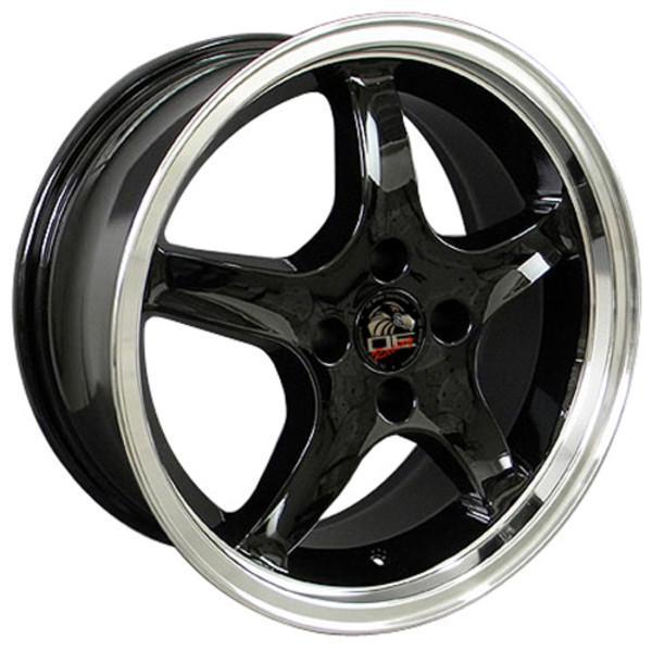 17" Black Machined wheel replacement for Ford Mustang   1979-1993. Replica Rim 8181859