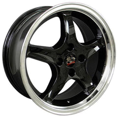 17" Black Machined wheel replacement for Ford Mustang   1979-1993. Replica Rim 8181859