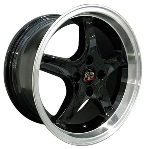 17" Black Machined wheel replacement for Ford Mustang   1979-1993. Replica Rim 8181863