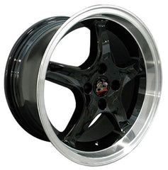 17" Black Machined wheel replacement for Ford Mustang   1979-1993. Replica Rim 8181863