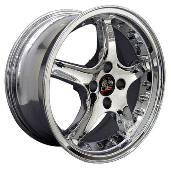 17" Chrome wheel replacement for Ford Mustang 1979-1993. Replica Rim 8181869