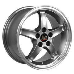 17" Gunmetal Machined Lip wheel replacement for Ford Mustang 1994-2004. Replica Rim 8181901