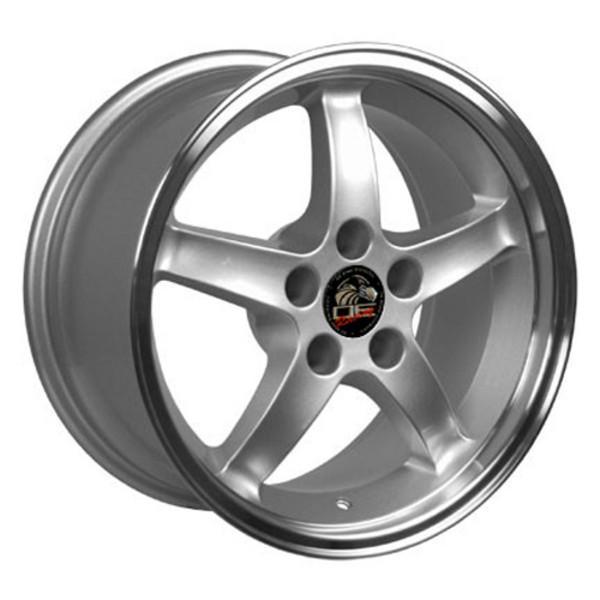 17" Silver Machined wheel replacement for Ford Mustang   1994-2004. Replica Rim 8181906