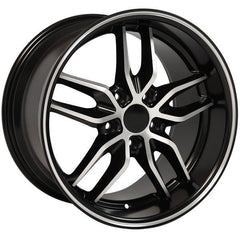 18" Black Machined wheel replacement for Chevy Camaro  1993-2002. Replica Rim 9506931